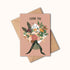 Thank You So Much Dusky Pink Flower Bouquet Thanks Card